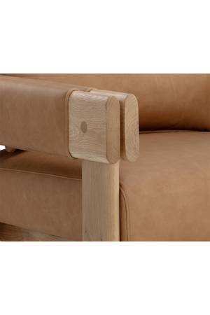   Modern European furniture - Oak Framed Leather Lounge Chair - www.oroa.com | Oroa.com