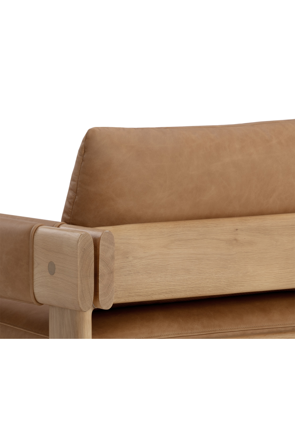   Modern European furniture - Oak Framed Leather Lounge Chair - www.oroa.com | Oroa.com