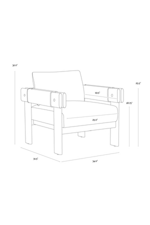   Modern European furniture - Oak Framed Leather Lounge Chair - www.oroa.com | Oroa.com
