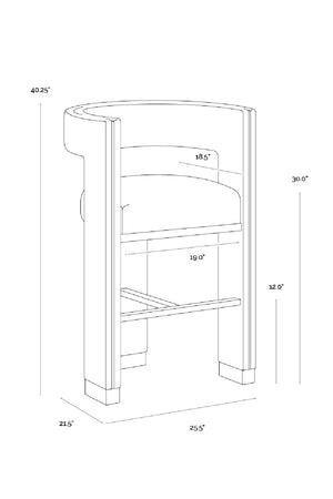   Modern European furniture - White 3-Legged Bar Stool - www.oroa.com | Oroa.com