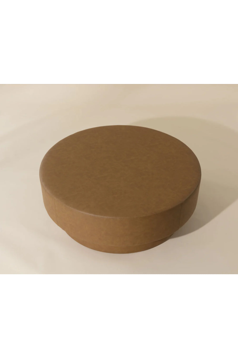   Modern European furniture - Round Leather Inspired Ottoman - www.oroa.com | Oroa.com