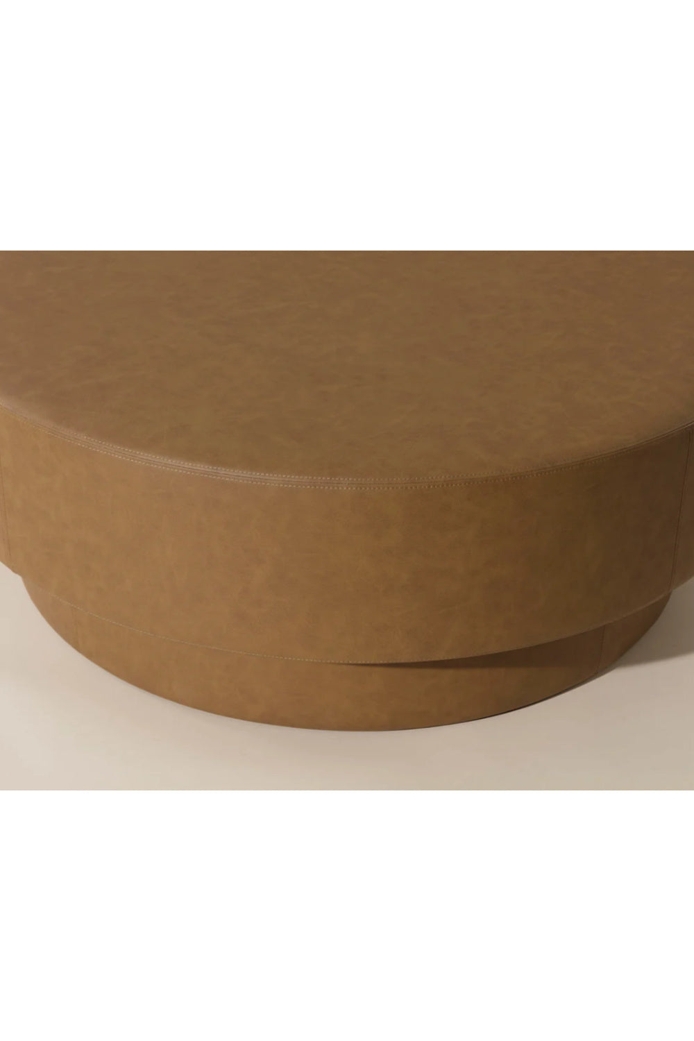   Modern European furniture - Round Leather Inspired Ottoman - www.oroa.com | Oroa.com