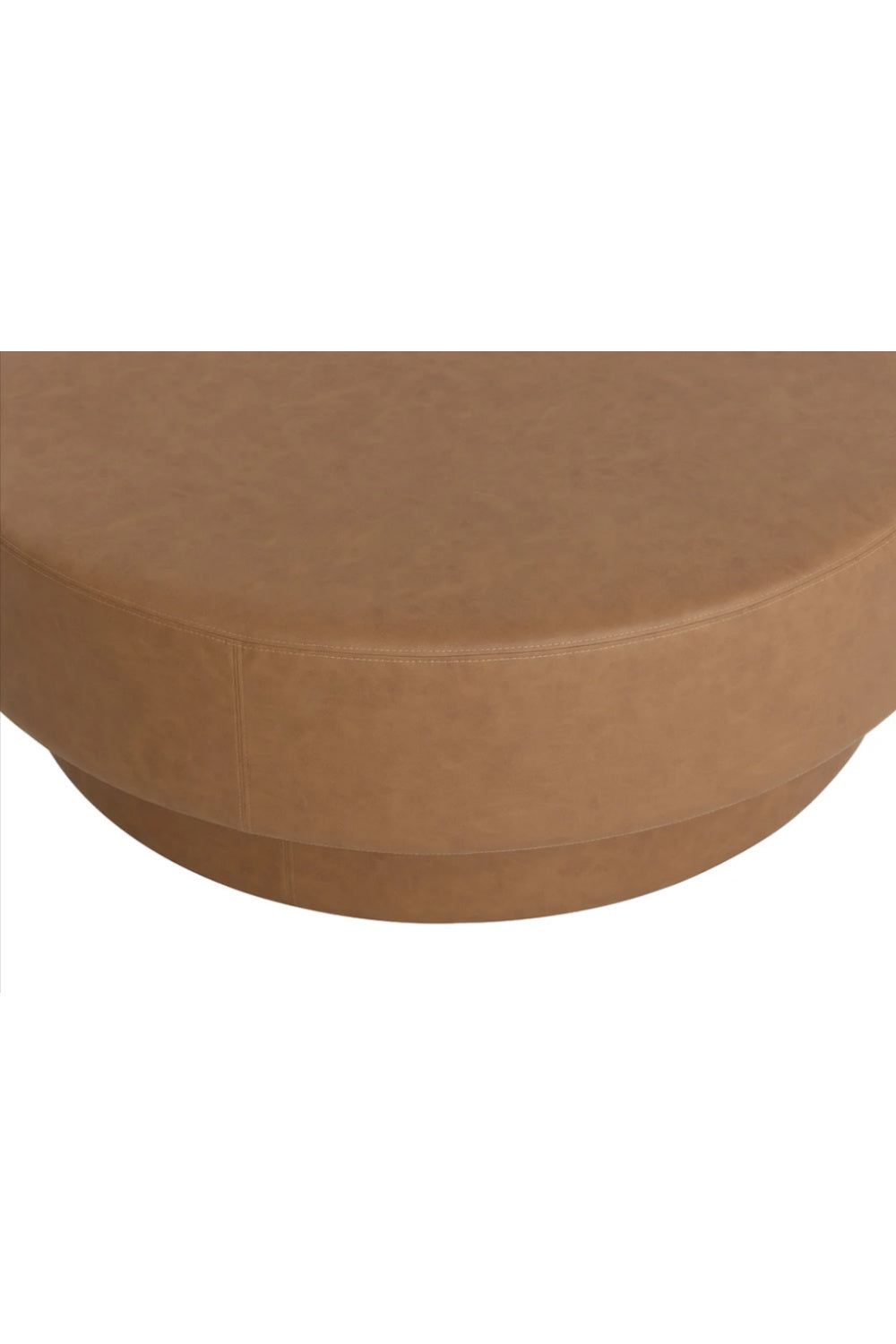   Modern European furniture - Round Leather Inspired Ottoman - www.oroa.com | Oroa.com