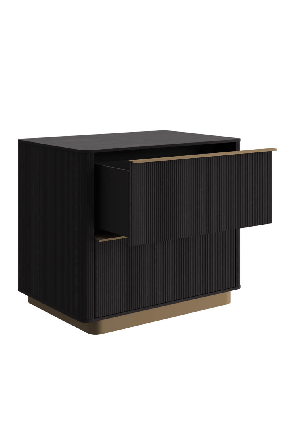   Modern European furniture - Reeded Oak 2-Drawer Nightstand - www.oroa.com | Oroa.com