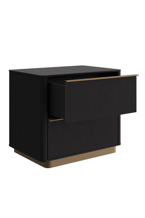   Modern European furniture - Reeded Oak 2-Drawer Nightstand - www.oroa.com | Oroa.com