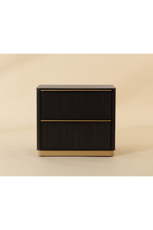   Modern European furniture - Reeded Oak 2-Drawer Nightstand - www.oroa.com | Oroa.com