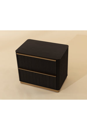   Modern European furniture - Reeded Oak 2-Drawer Nightstand - www.oroa.com | Oroa.com
