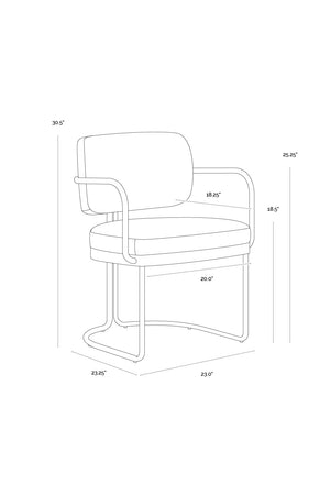   Modern European furniture - Cantilevered Leather Look Dining Chair - www.oroa.com | Oroa.com