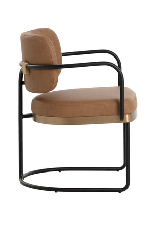   Modern European furniture - Cantilevered Leather Look Dining Chair - www.oroa.com | Oroa.com