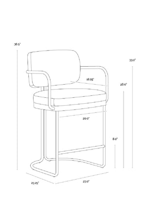   Modern European furniture - Modern Curved Seating Counter Stool - www.oroa.com | Oroa.com