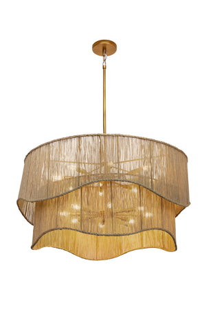   Modern European furniture - Tiered Wave Jute Chandelier - www.oroa.com | Oroa.com