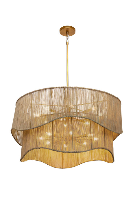   Modern European furniture - Tiered Wave Jute Chandelier - www.oroa.com | Oroa.com