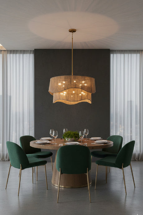   Modern European furniture - Tiered Wave Jute Chandelier - www.oroa.com | Oroa.com