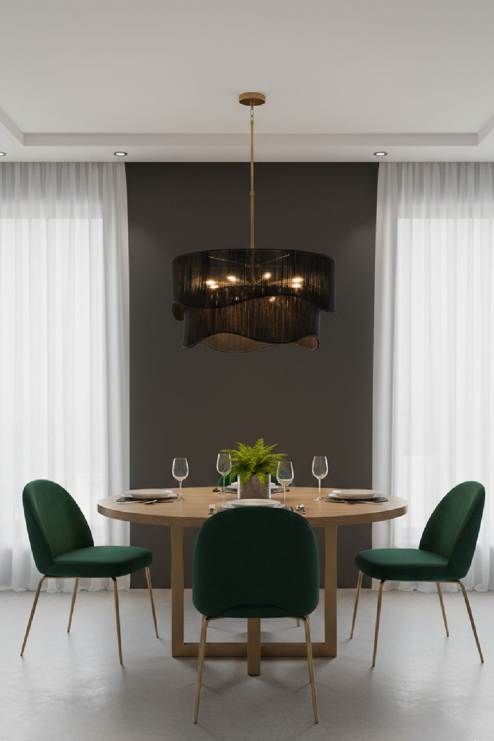   Modern European furniture - Tiered Wave Jute Chandelier - www.oroa.com | Oroa.com