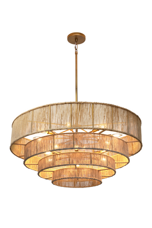   Modern European furniture - 4-Tier Rustic Jute Chandelier - www.oroa.com | Oroa.com