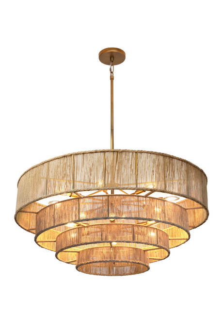   Modern European furniture - 4-Tier Rustic Jute Chandelier - www.oroa.com | Oroa.com