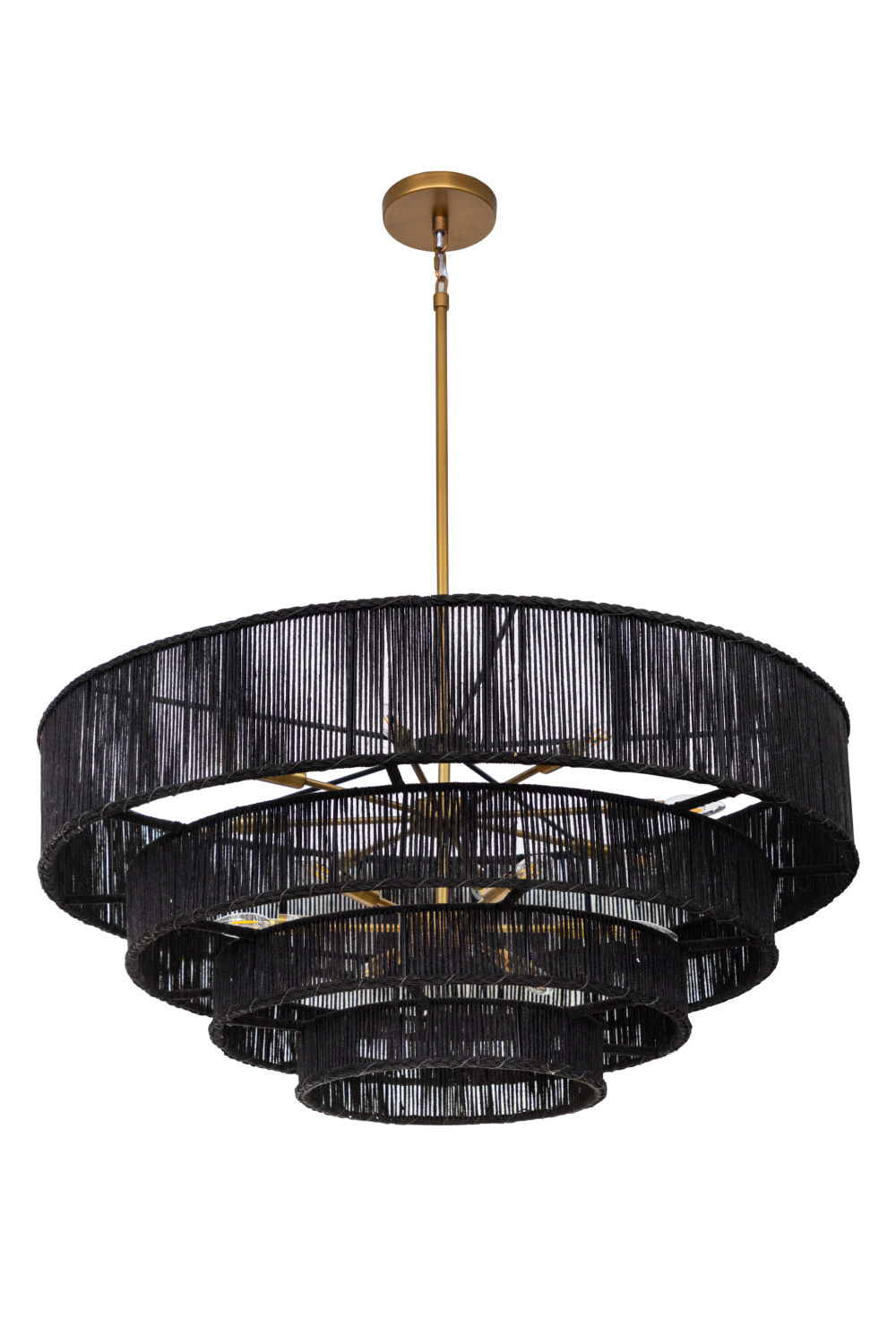   Modern European furniture - 4-Tier Rustic Jute Chandelier - www.oroa.com | Oroa.com