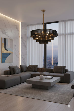   Modern European furniture - 4-Tier Rustic Jute Chandelier - www.oroa.com | Oroa.com