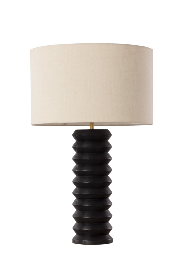 Modern European furniture - Black Wooden Base Table Lamp - www.oroa.com