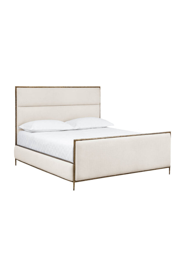 Modern European furniture - Hand-hammered Iron White King Bed - www.oroa.com