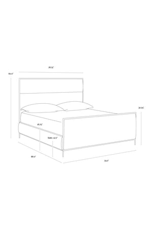   Modern European furniture - Hand-hammered Iron White King Bed - www.oroa.com | Oroa.com