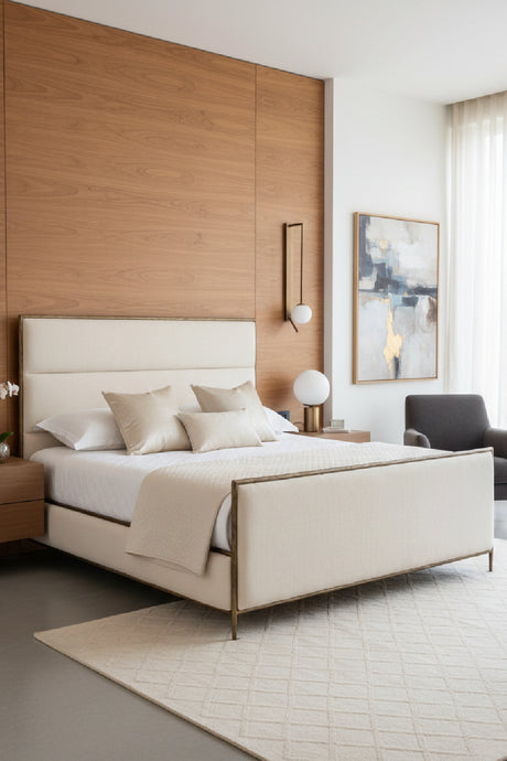   Modern European furniture - Hand-hammered Iron White King Bed - www.oroa.com | Oroa.com