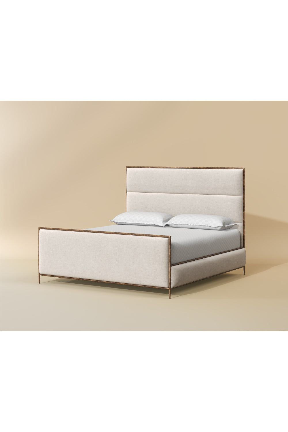   Modern European furniture - Hand-hammered Iron White King Bed - www.oroa.com | Oroa.com
