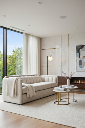  Modern European furniture - Vertical-Tufted Cream Sofa - www.oroa.com | Oroa.com