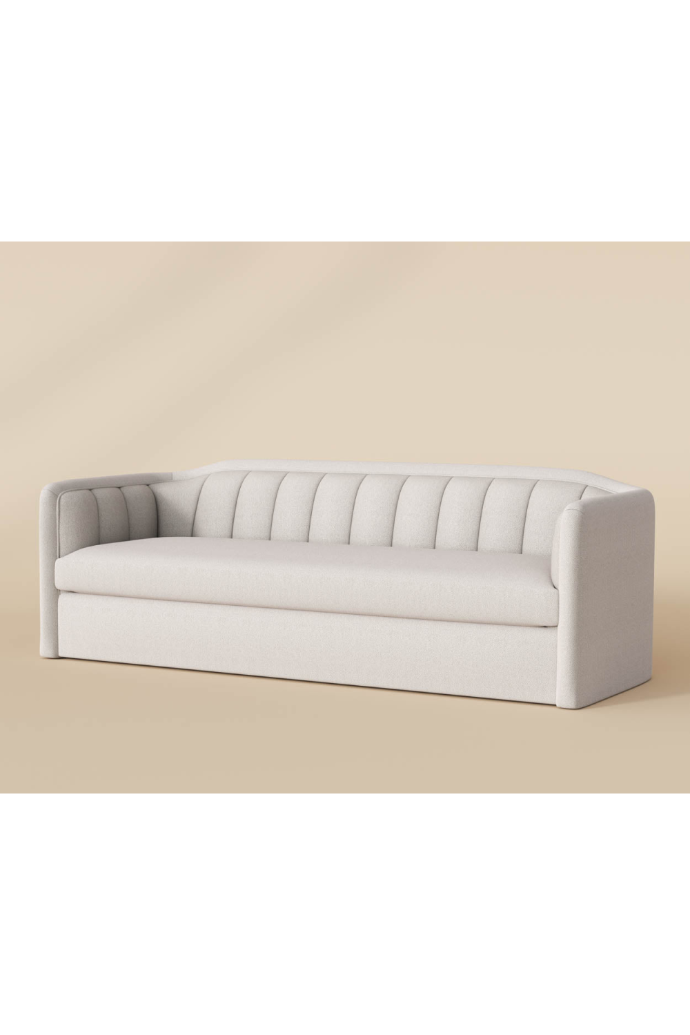   Modern European furniture - Vertical-Tufted Cream Sofa - www.oroa.com | Oroa.com