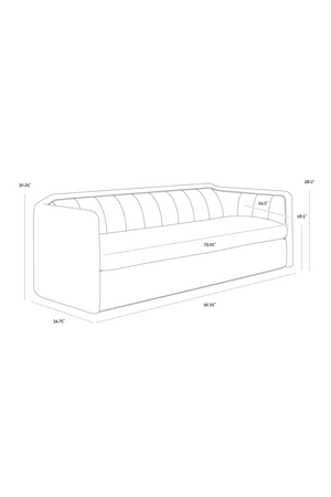   Modern European furniture - Vertical-Tufted Cream Sofa - www.oroa.com | Oroa.com