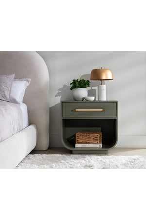   Modern European furniture - Modern Oak Curved Nightstand - www.oroa.com | Oroa.com