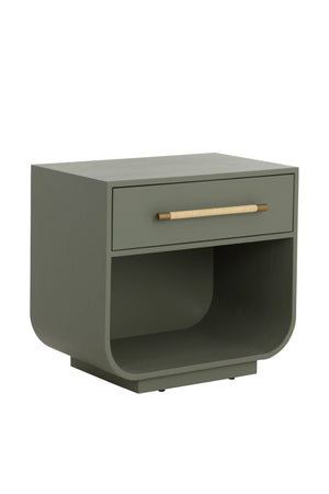   Modern European furniture - Modern Oak Curved Nightstand - www.oroa.com | Oroa.com