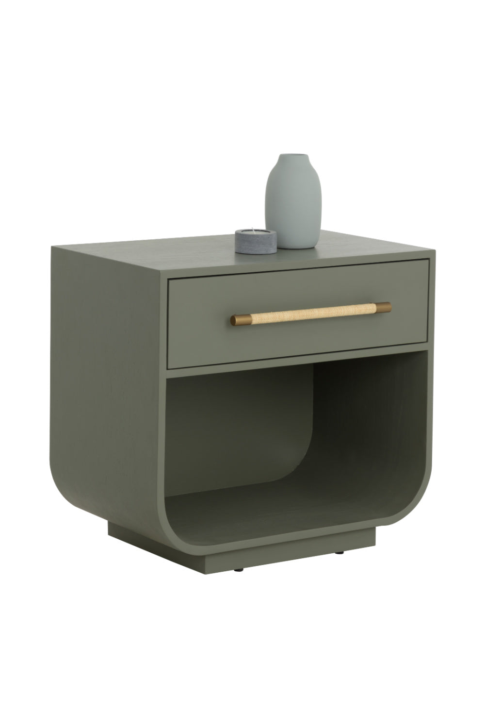   Modern European furniture - Modern Oak Curved Nightstand - www.oroa.com | Oroa.com
