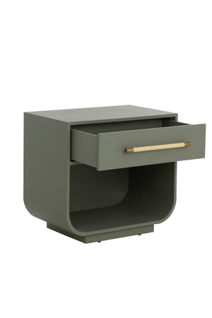   Modern European furniture - Modern Oak Curved Nightstand - www.oroa.com | Oroa.com