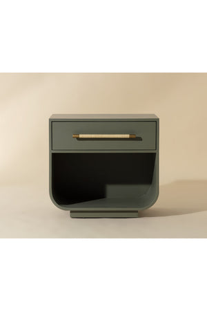   Modern European furniture - Modern Oak Curved Nightstand - www.oroa.com | Oroa.com