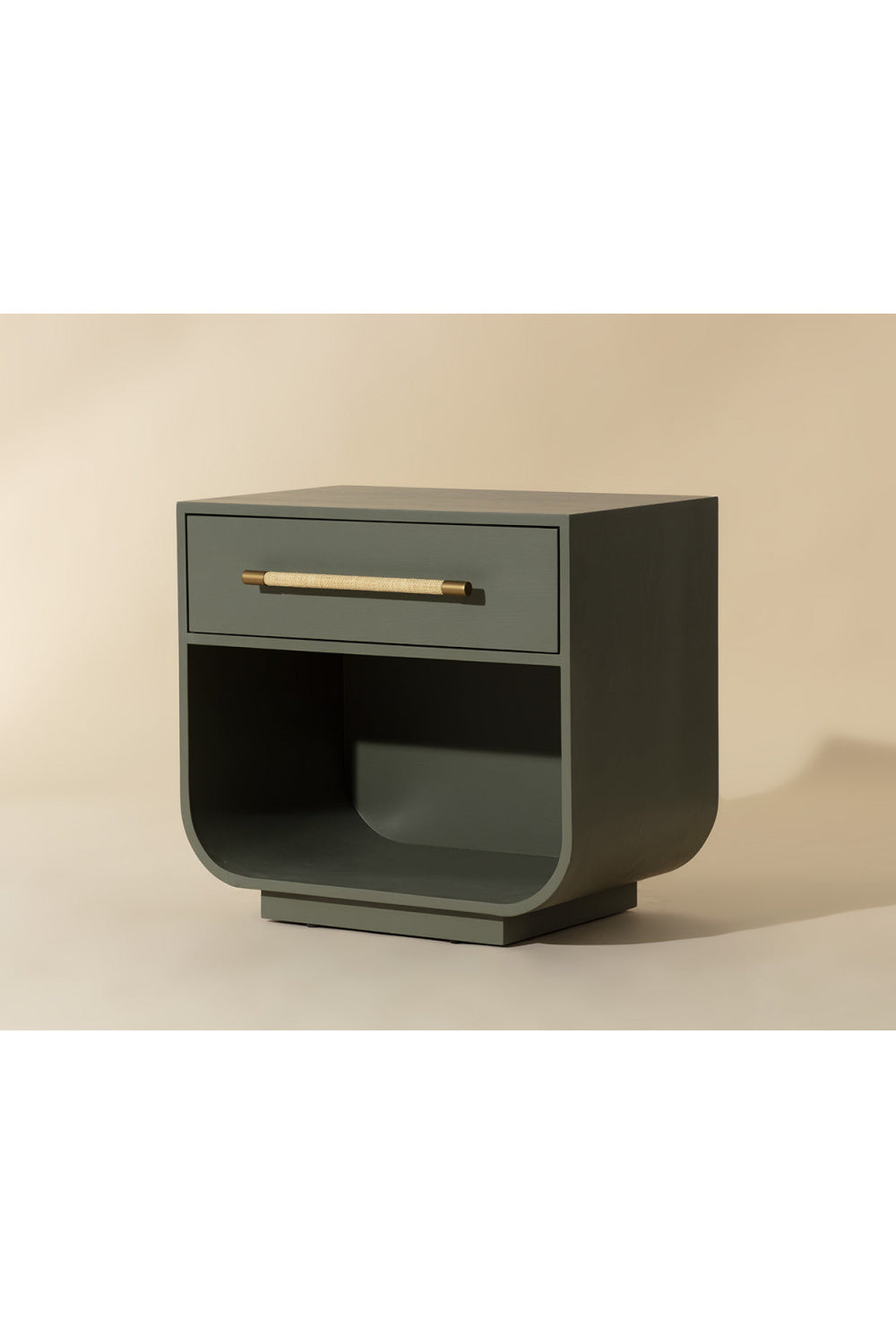   Modern European furniture - Modern Oak Curved Nightstand - www.oroa.com | Oroa.com