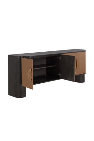   Modern European furniture - Brown Leather Look Sideboard - www.oroa.com | Oroa.com