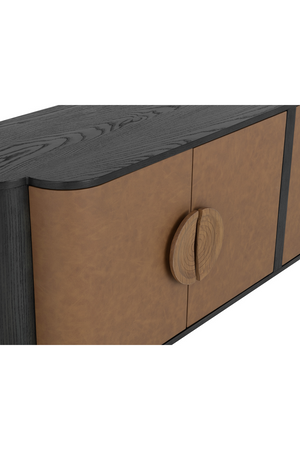   Modern European furniture - Brown Leather Look Sideboard - www.oroa.com | Oroa.com