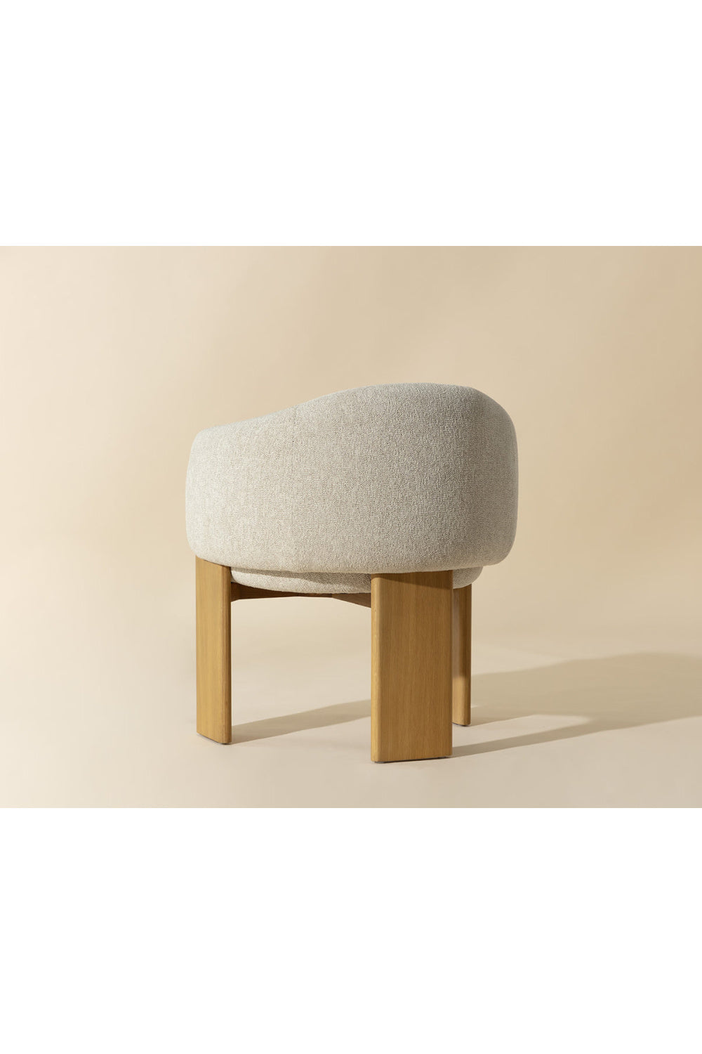   Modern European furniture - Cream 3-Legged Dining Armchair - www.oroa.com | Oroa.com