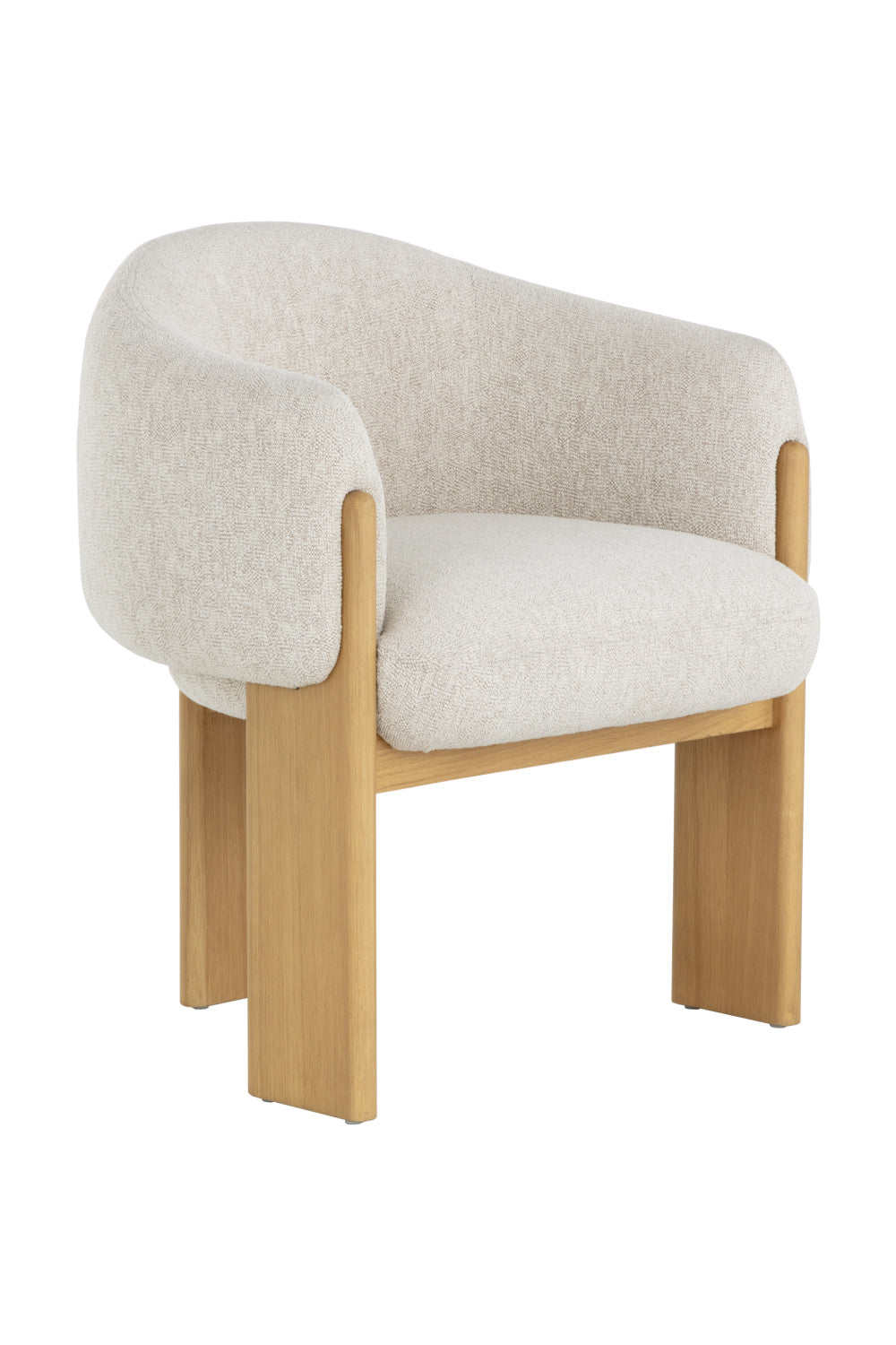   Modern European furniture - Cream 3-Legged Dining Armchair - www.oroa.com | Oroa.com