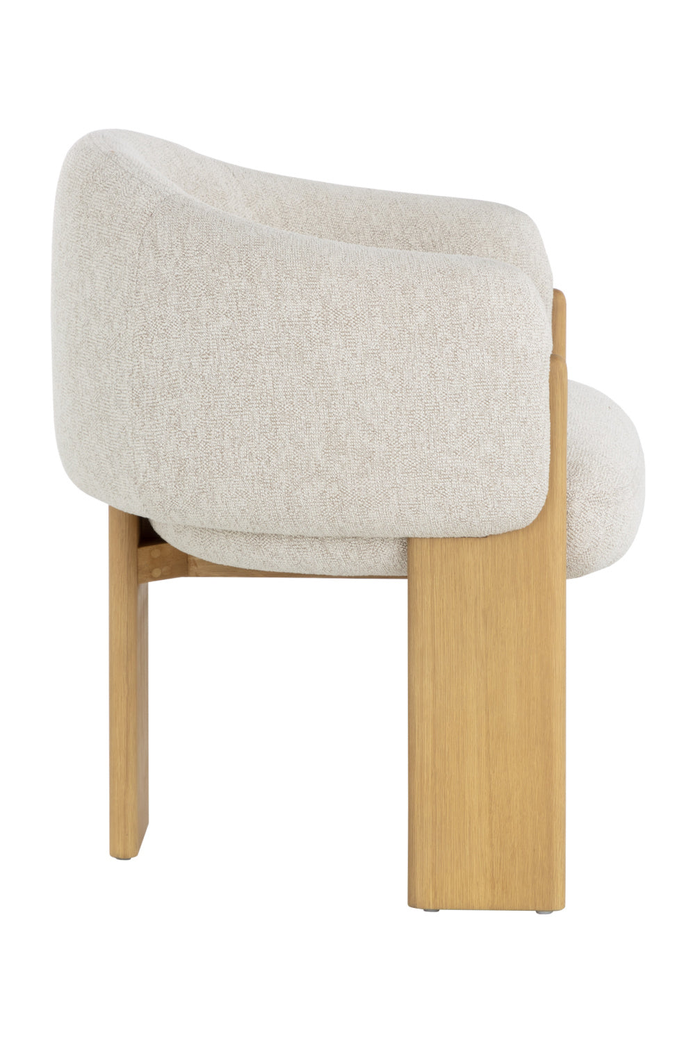   Modern European furniture - Cream 3-Legged Dining Armchair - www.oroa.com | Oroa.com