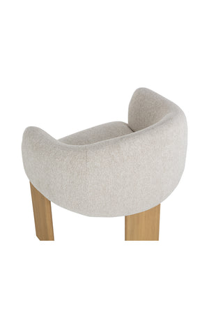   Modern European furniture - Cream 3-Legged Dining Armchair - www.oroa.com | Oroa.com