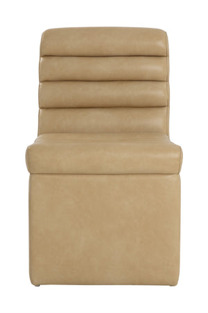   Modern European furniture - Leather Look Wheeled Dining Chair - www.oroa.com | Oroa.com