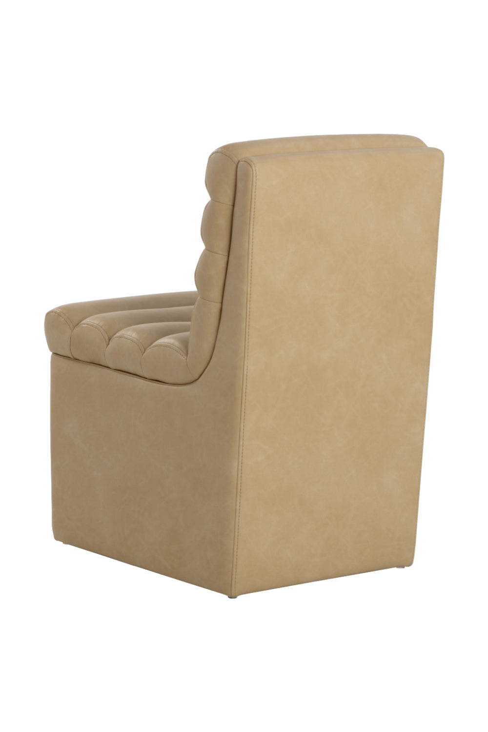   Modern European furniture - Leather Look Wheeled Dining Chair - www.oroa.com | Oroa.com