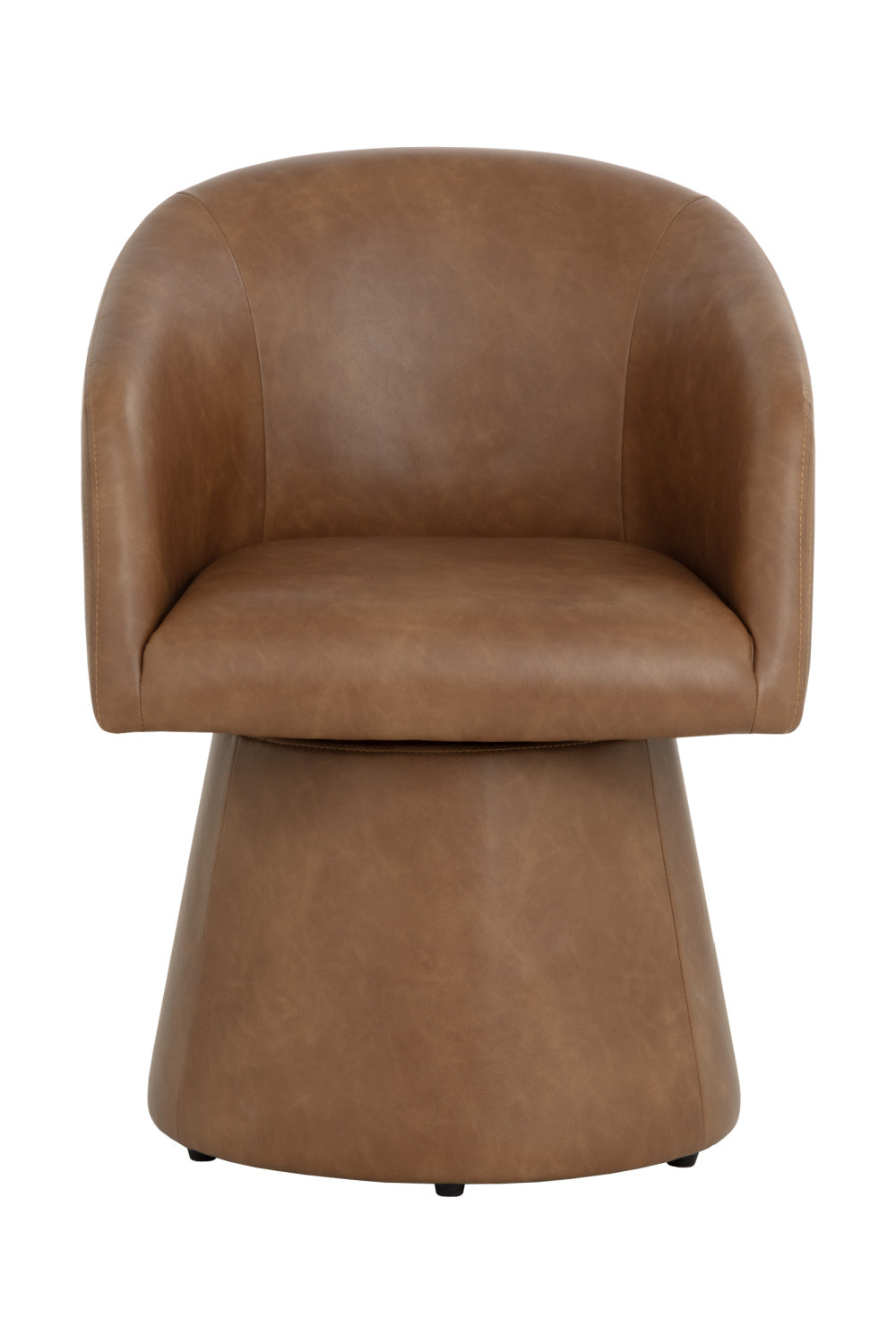   Modern European furniture - Brown Leather Swivel Dining Chair - www.oroa.com | Oroa.com
