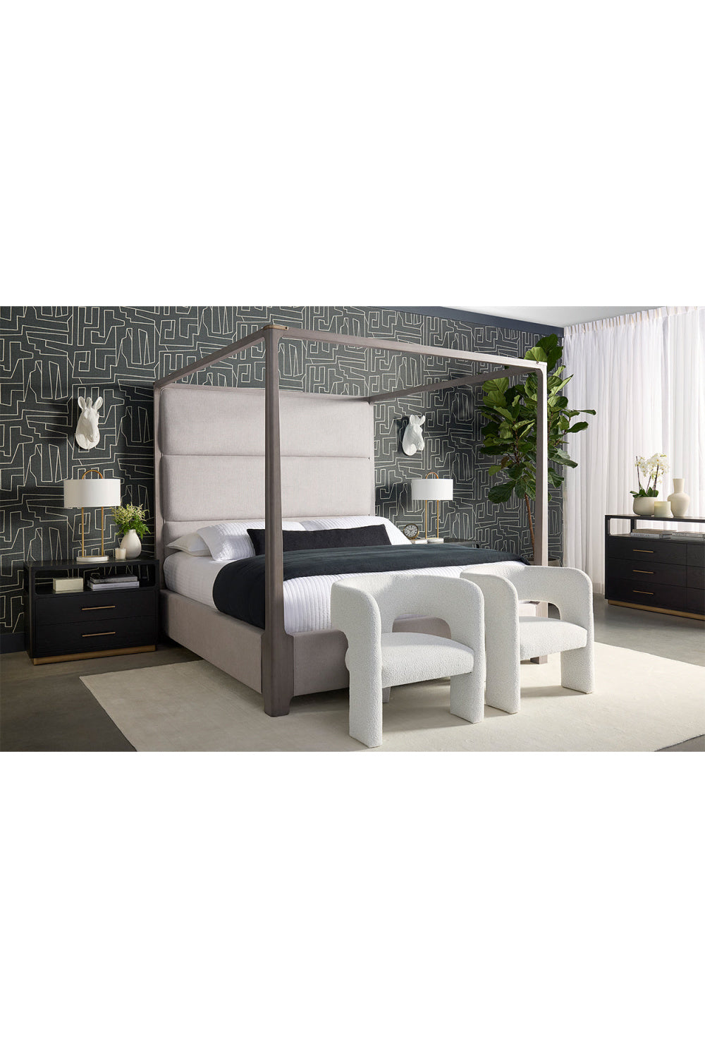   Modern European furniture - Black Oak 2-Drawer Nightstand - www.oroa.com | Oroa.com