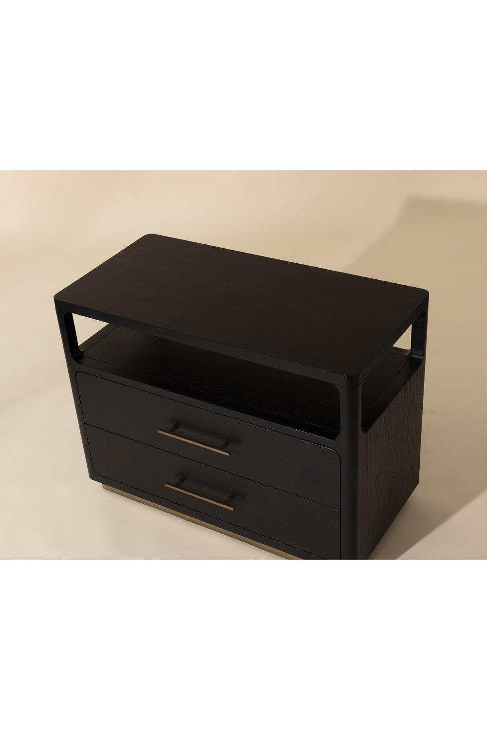   Modern European furniture - Black Oak 2-Drawer Nightstand - www.oroa.com | Oroa.com