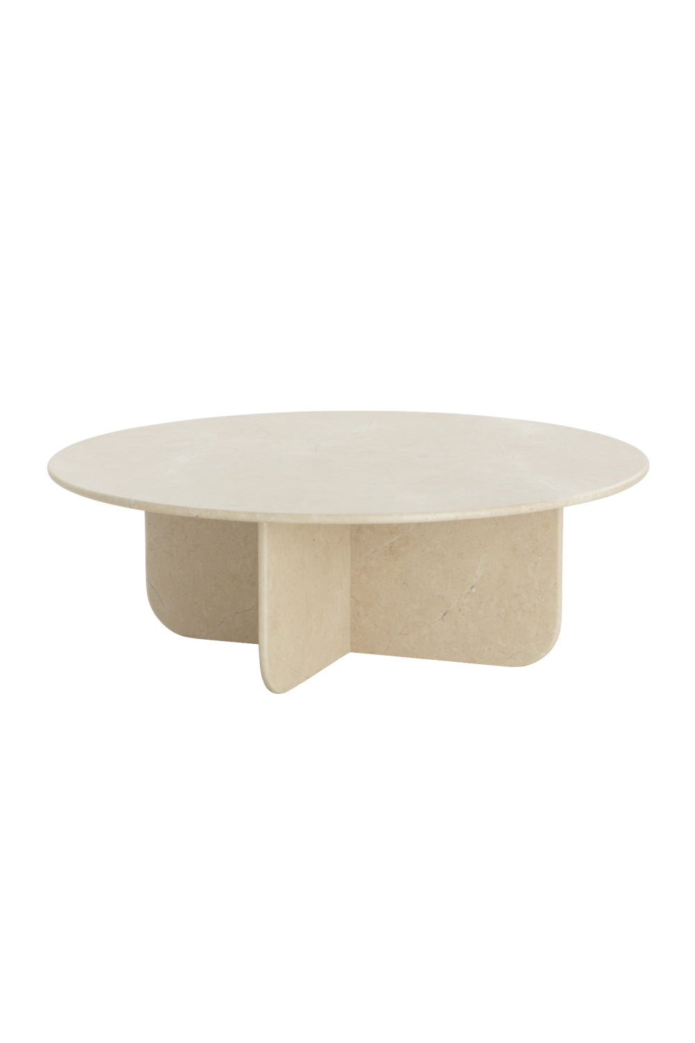   Modern European furniture - Round Cream Marble Coffee Table - www.oroa.com | Oroa.com