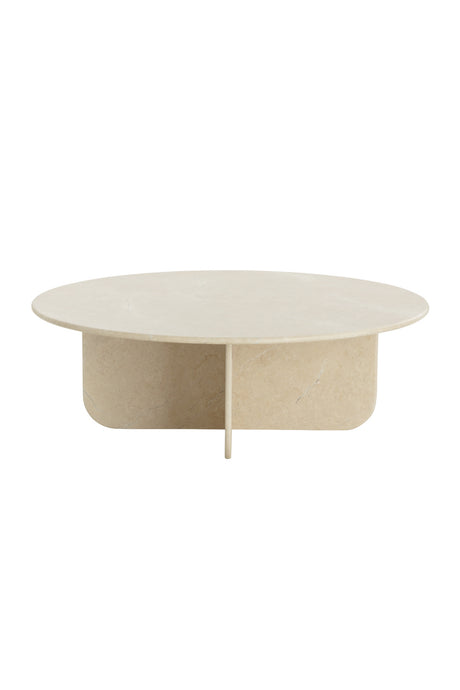   Modern European furniture - Round Cream Marble Coffee Table - www.oroa.com | Oroa.com