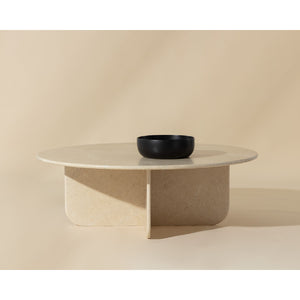   Modern European furniture - Round Cream Marble Coffee Table - www.oroa.com | Oroa.com